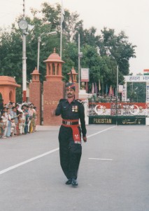 India-Pakistan border post., Wagah, 1998