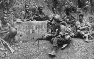 Indian soldiers on the Burma-India border 